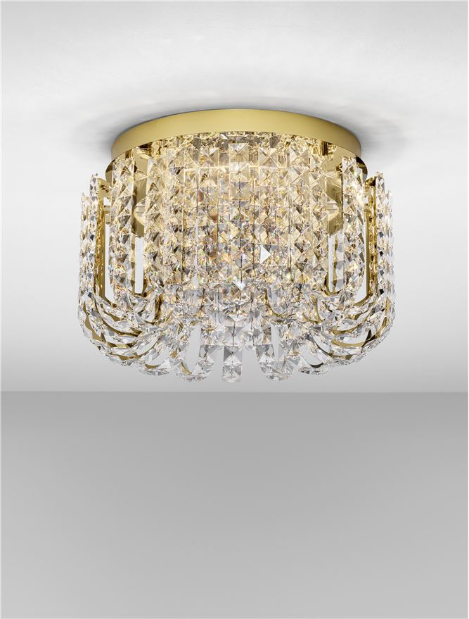 CELYSIA PL50 gold SLIM - plafoniera cristal- moderna [5]