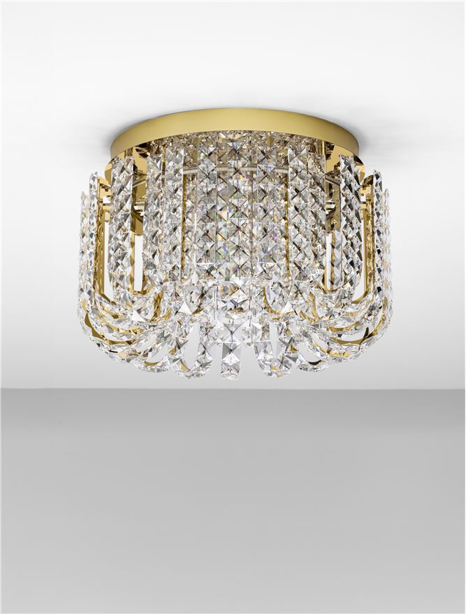 CELYSIA PL50 gold SLIM - plafoniera cristal- moderna [4]