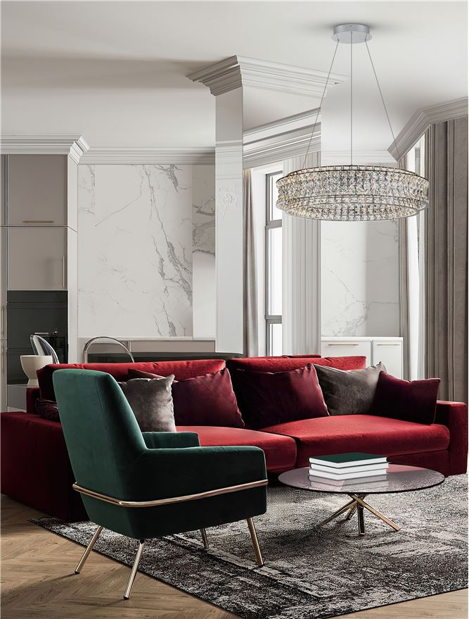 CELYSIA SP80 slim crom - Suspensie cristal - moderna [2]