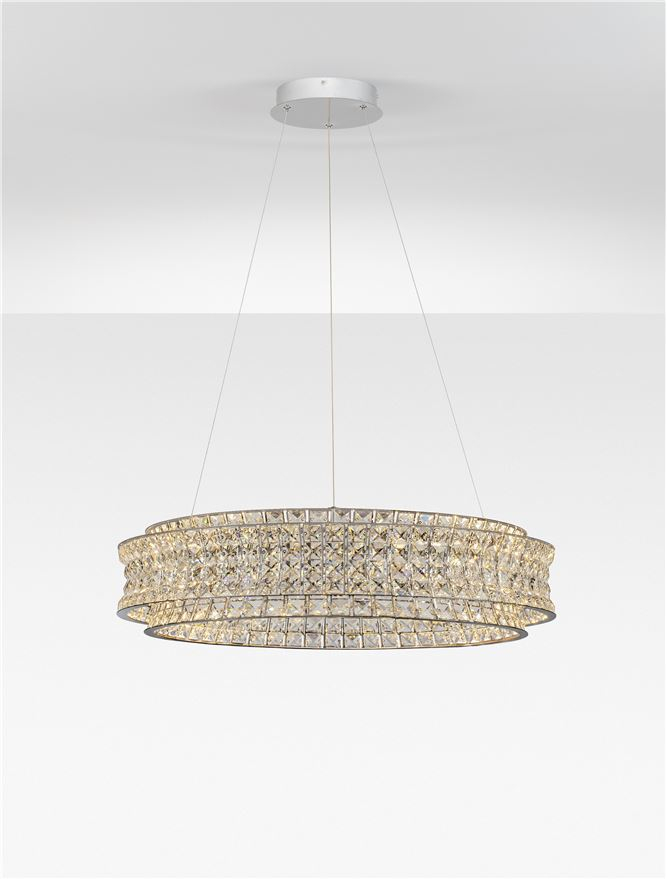 CELYSIA SP80 slim crom - Suspensie cristal - moderna [3]