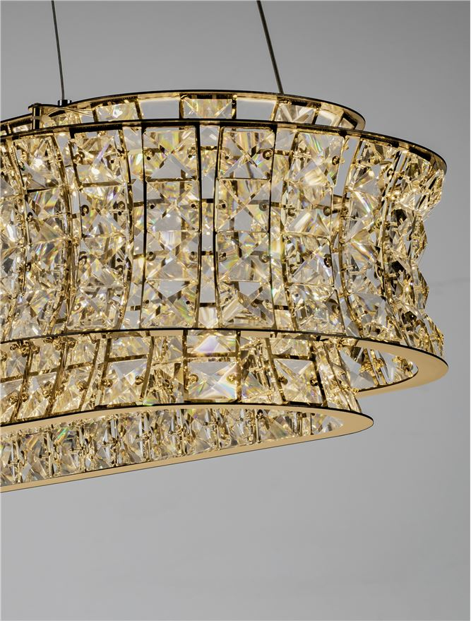 CELYSIA OVAL SP60 gold - Suspensie cristal - moderna [2]