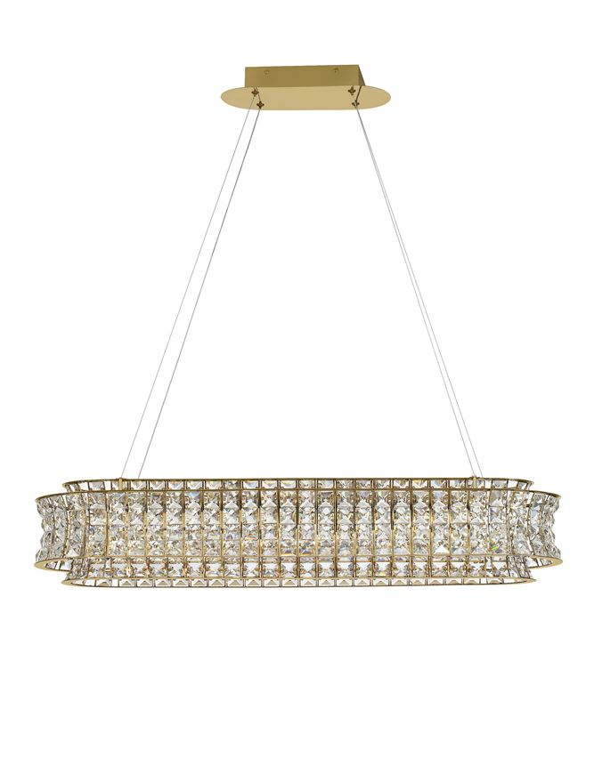 CELYSIA OVAL SP60 gold - Suspensie cristal - moderna [1]