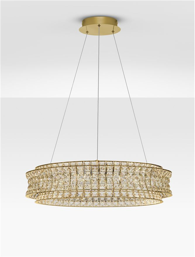 CELYSIA SP80 slim gold - Suspensie cristal - moderna [3]