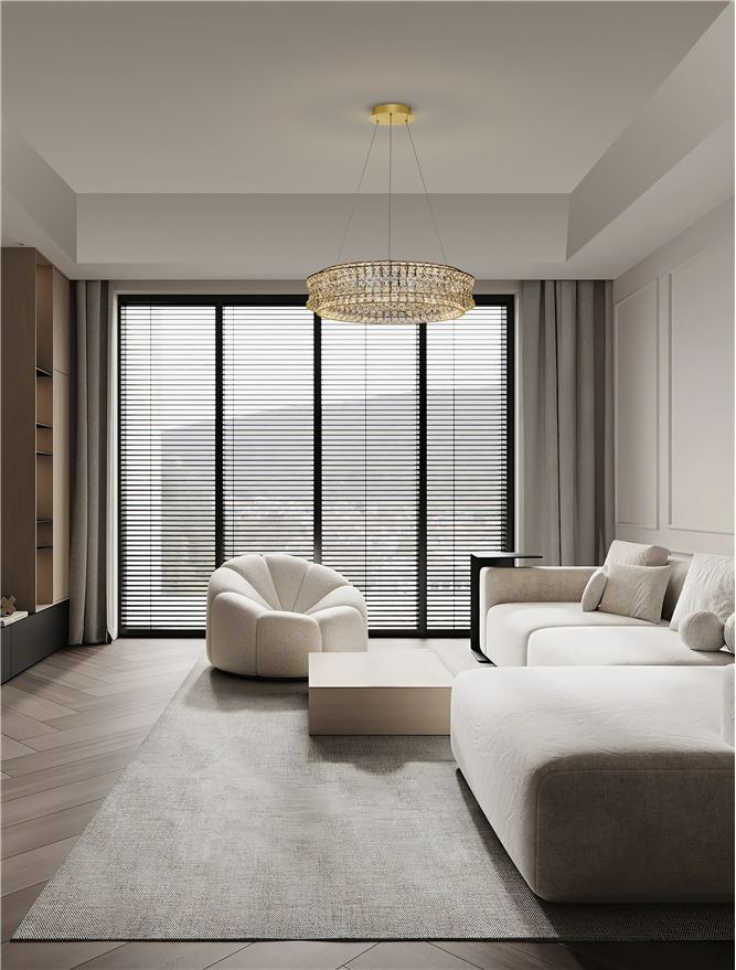 CELYSIA SP80 slim gold - Suspensie cristal - moderna [2]