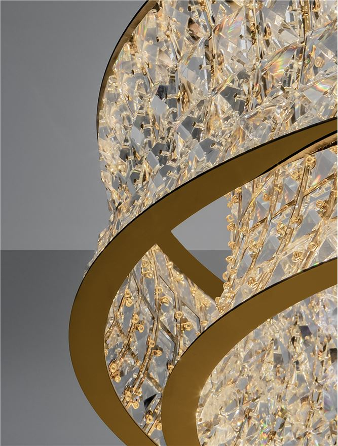 CELYSIA SP80 slim gold - Suspensie cristal - moderna [4]
