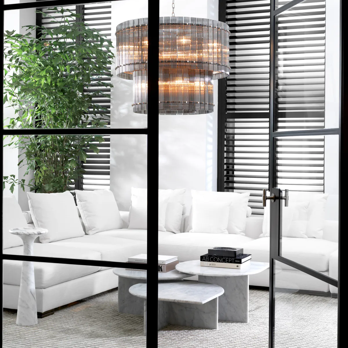 Chandelier Ruby L Nickel finish | smoke glass [2]