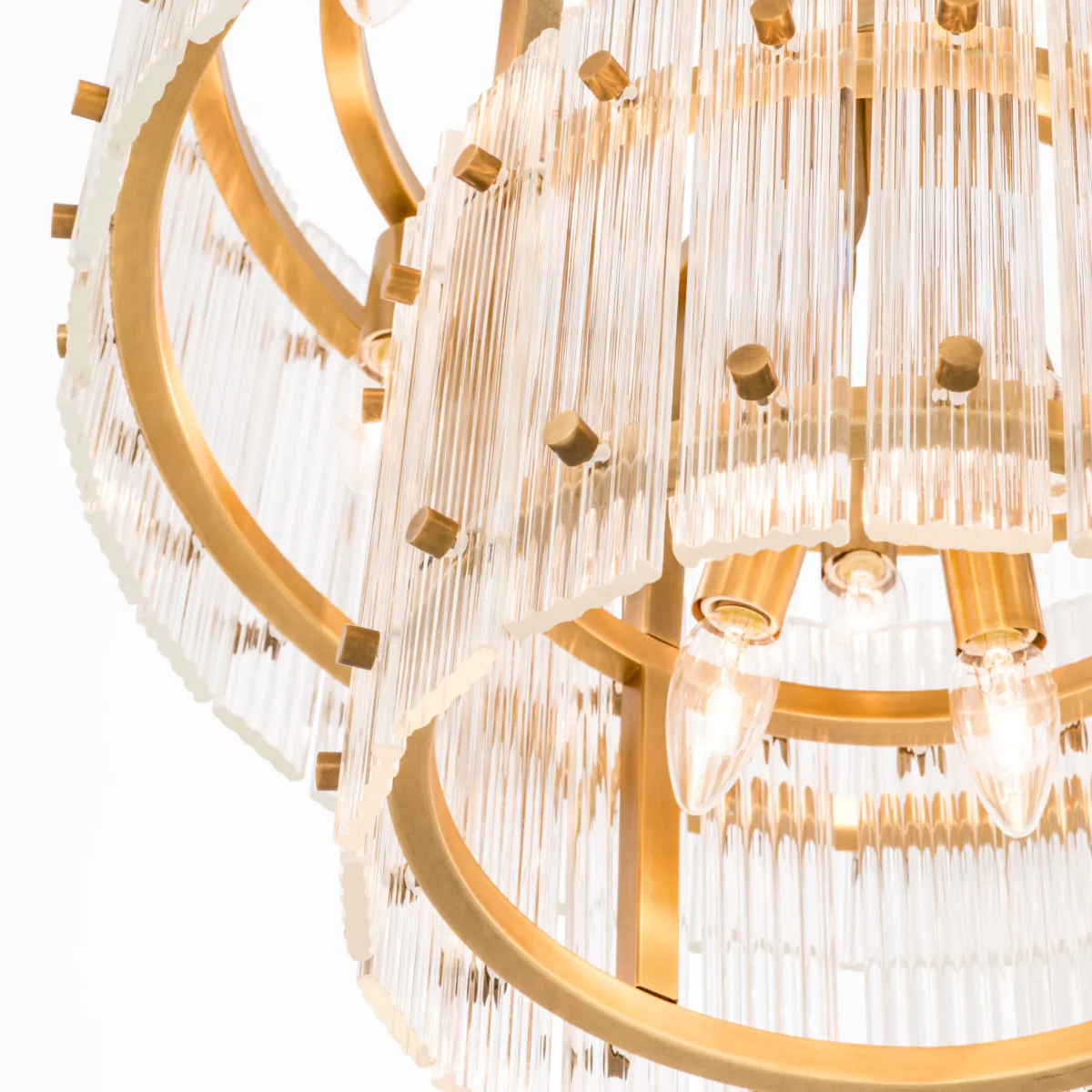 Chandelier Ruby S Antique brass finish | clear glass [4]
