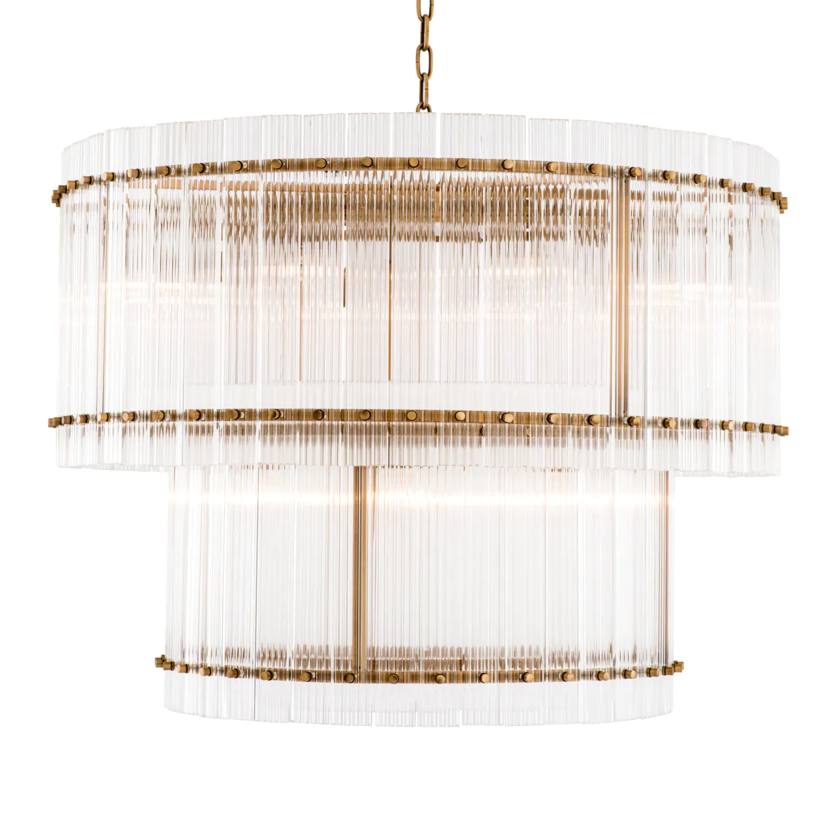 Chandelier Ruby L Antique brass finish | clear glass [2]