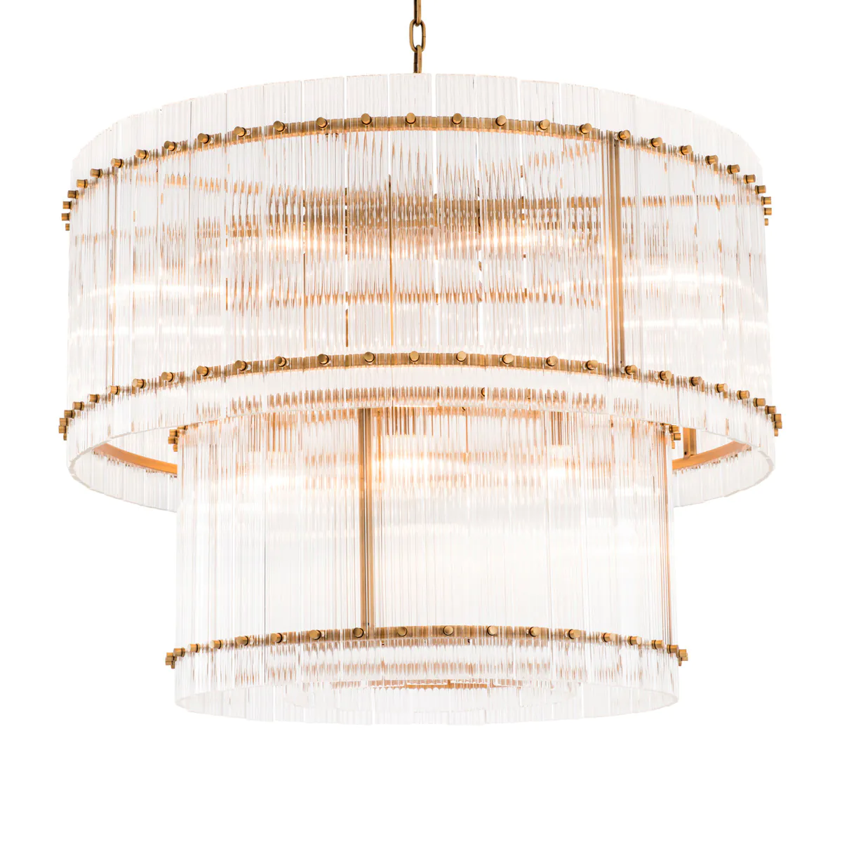 Chandelier Ruby L Antique brass finish | clear glass [1]