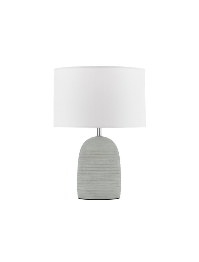CHEMPO veioza - 9050166 - Grey Concrete & Metal White Fabric Shade [2]