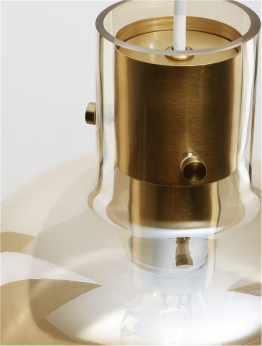 Cinzia Suspensie mica moderna -  9236650 - Champagne Glass & White Cord & Brass gold Metal [6]
