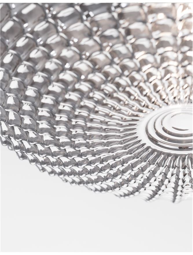 CLAM plafoniera - 9738254 - Smoke Chrome Glass White Metal [6]