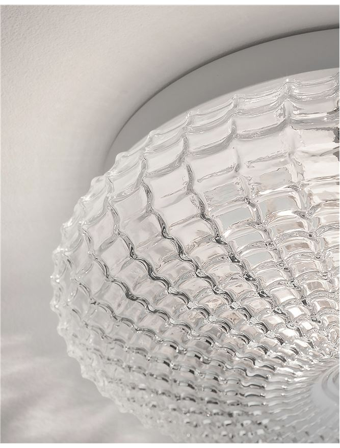 CLAM plafoniera - 9738255 - Smoke Chrome Glass White Metal [4]