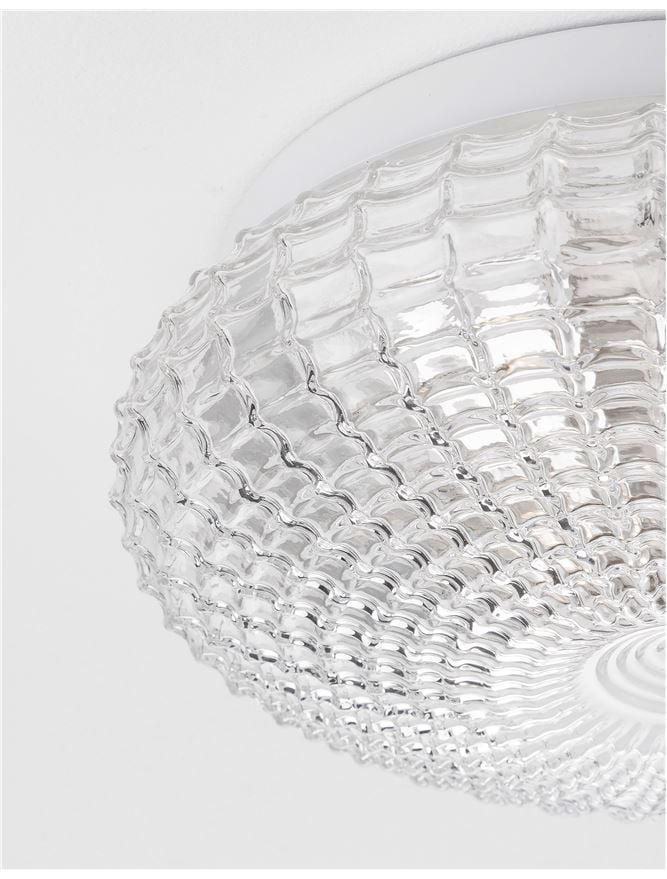CLAM plafoniera - 9738255 - Smoke Chrome Glass White Metal [3]