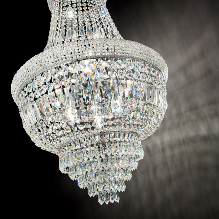 SUSPENSIE CLASICA CU CRISTALE DUBAI SP10 - IDEAL-LUX [2]