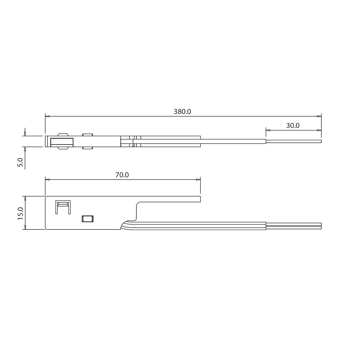 Straight connector with 5mm magnetic track cable [3]
