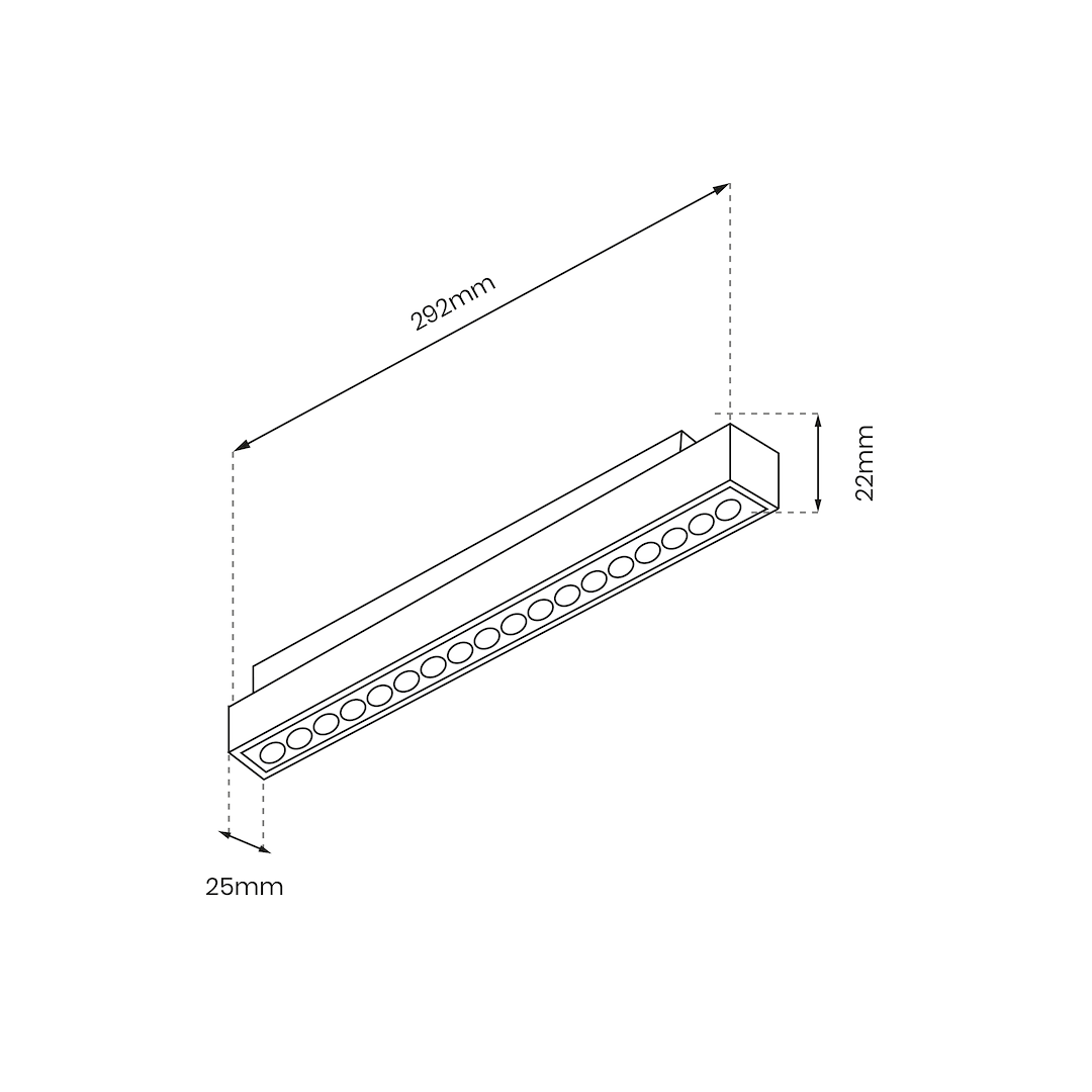 Corp de iluminat liniar cob LED 18W, pentru șină magnetică M20 [2]