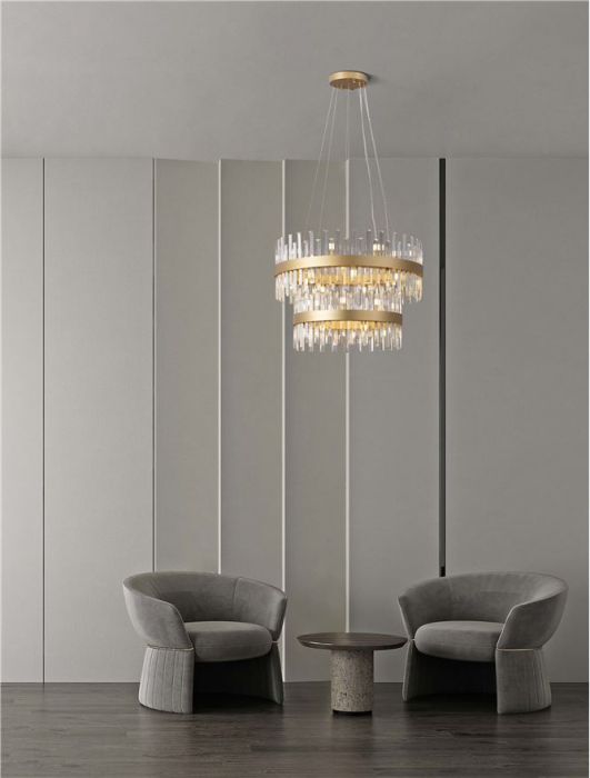 CROWN Suspension LAMP, 18L.,  diam 75 cm - GOLDEN - Nova Luce [1]