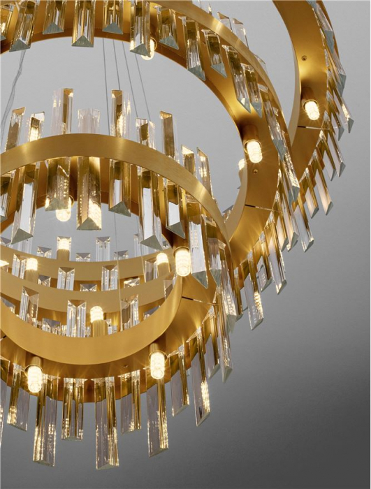 CROWN Suspension LAMP, 42L.,  diam 75+55+35 - GOLDEN - Nova Luce [4]