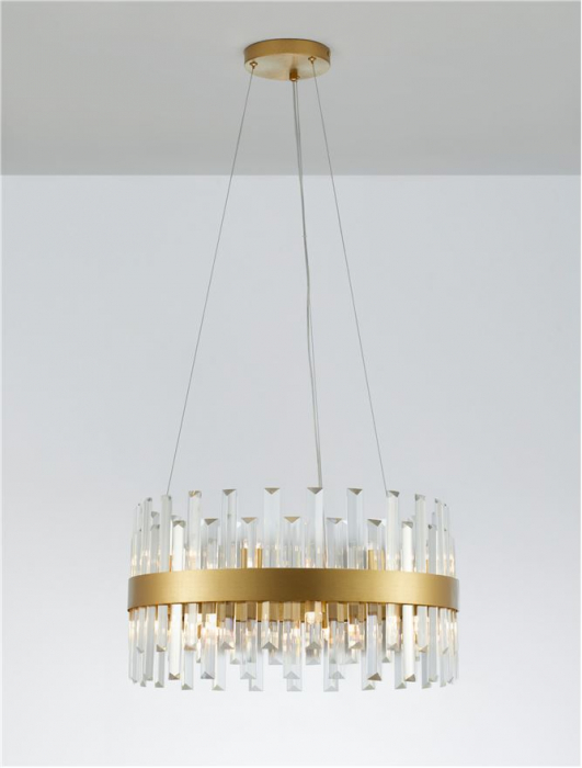 CROWN Suspension LAMP, 7L.,  diam 55 - GOLDEN - Nova Luce [1]