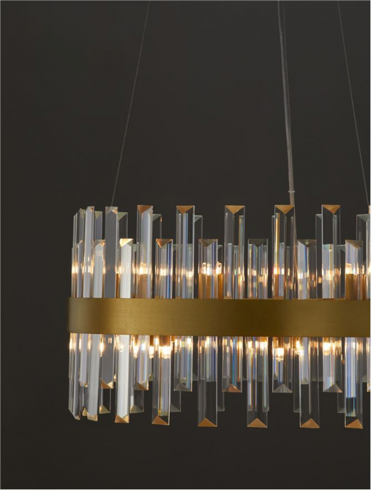 CROWN Suspension LAMP, 7L.,  diam 55 - GOLDEN - Nova Luce [5]