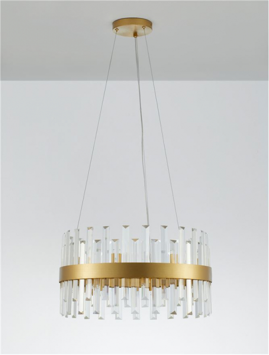 CROWN Suspension LAMP, 7L.,  diam 55 - GOLDEN - Nova Luce [3]