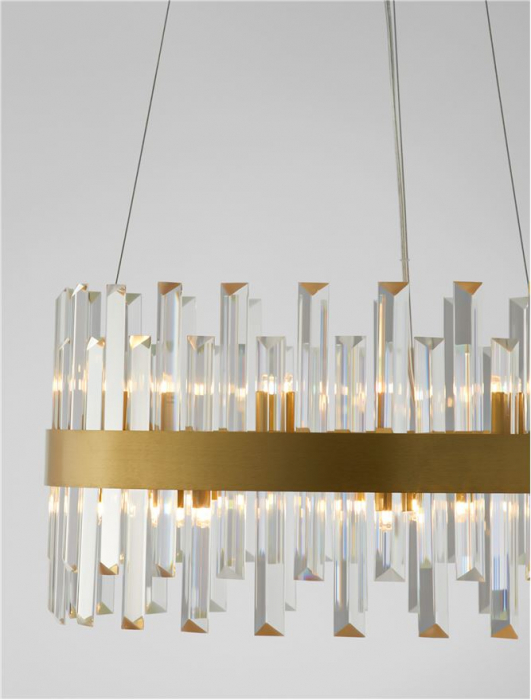 CROWN Suspension LAMP, 7L.,  diam 55 - GOLDEN - Nova Luce [6]
