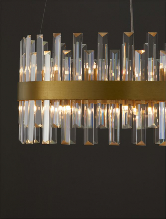CROWN Suspension LAMP, 7L.,  diam 55 - GOLDEN - Nova Luce [4]