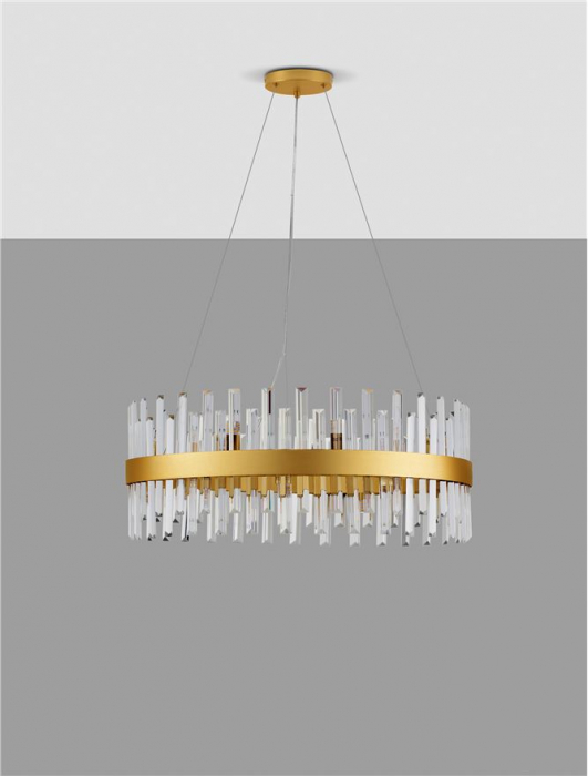 CROWN Suspension LAMP, 18L.,  diam 75 cm - GOLDEN - Nova Luce [3]