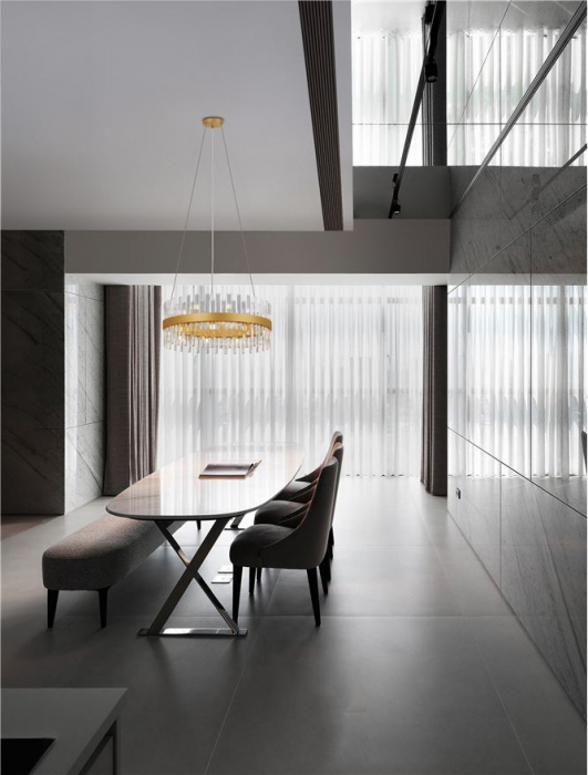CROWN Suspension LAMP, 18L.,  diam 75 cm - GOLDEN - Nova Luce [1]
