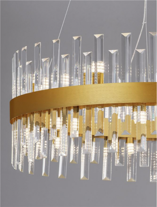 CROWN Suspension LAMP, 18L.,  diam 75 cm - GOLDEN - Nova Luce [5]