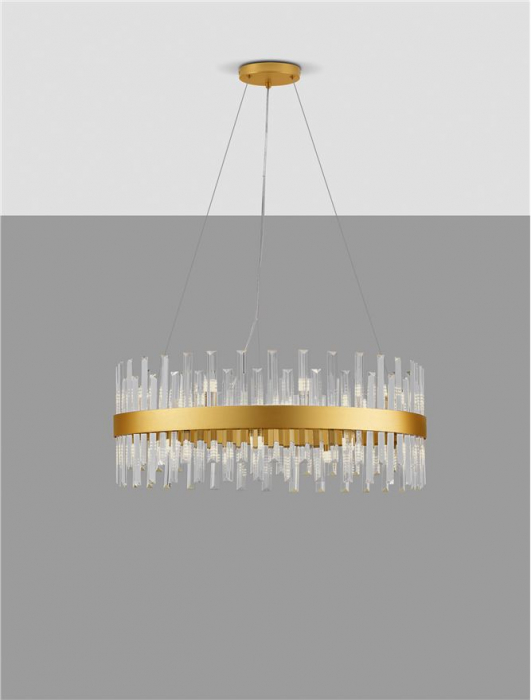 CROWN Suspension LAMP, 18L.,  diam 75 cm - GOLDEN - Nova Luce [4]