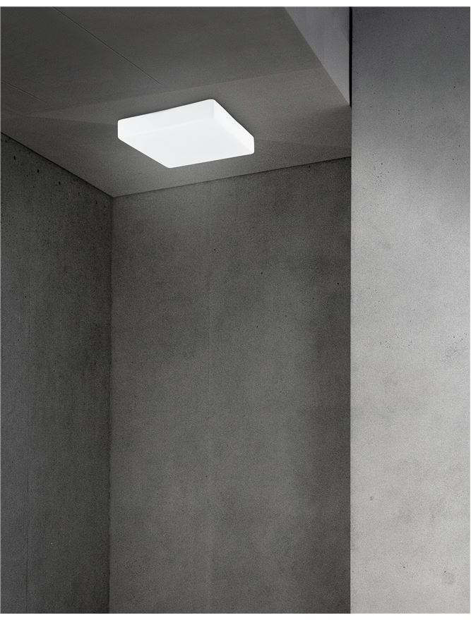 CUBE plafoniera - 6110041 - White Opal Glass & White Metal [1]