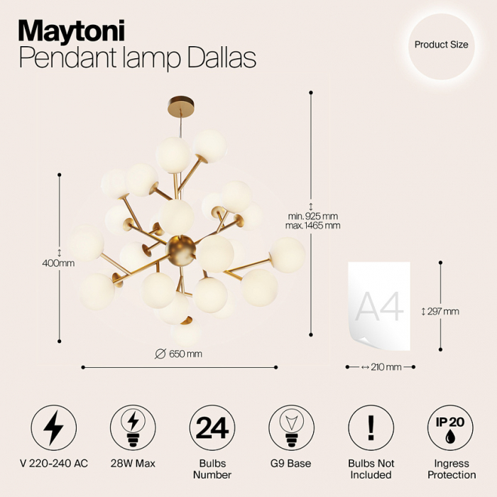 Suspensie moderna DALLAS 24B - MAYTONI [3]
