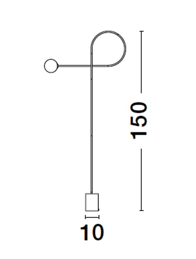 DEDALO lampadar - 9010224 - Sandy Black Aluminium & Opal Glass [4]