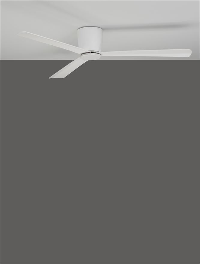 DELL plafoniera - 9952325 - Aluminium Matt White 3ABS Wood Blades [4]