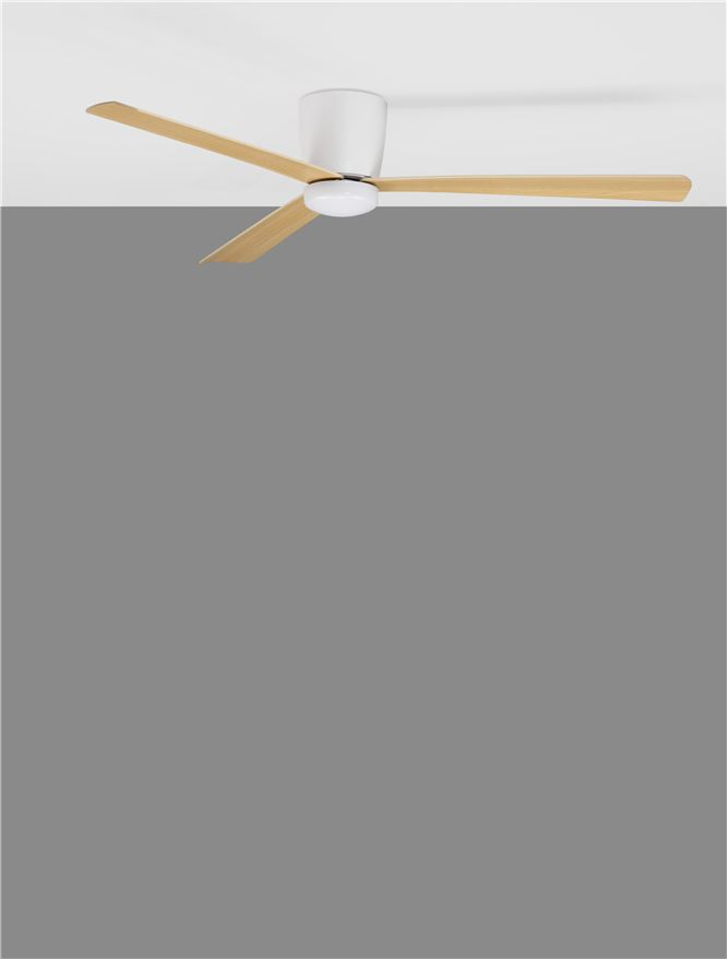 DELL plafoniera - 9952335 - Aluminium Wood & Matt White 3ABS Wood Blades [6]