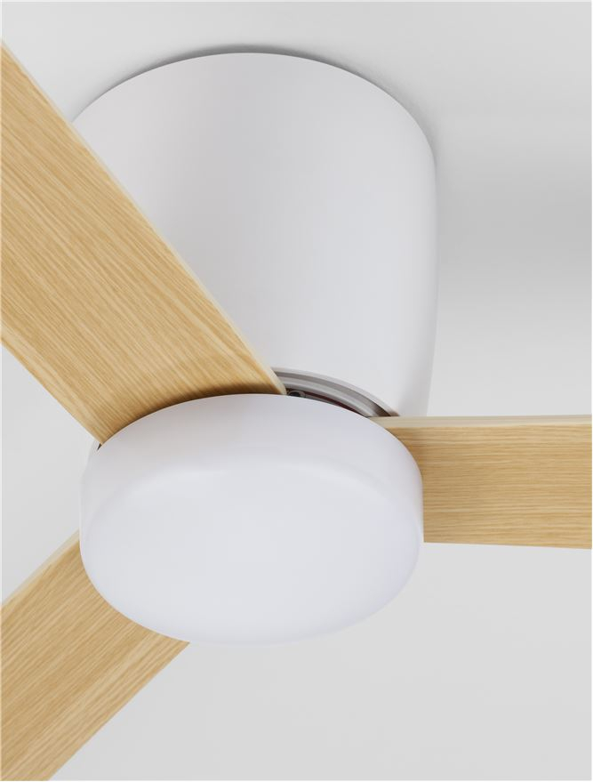 DELL plafoniera - 9952335 - Aluminium Wood & Matt White 3ABS Wood Blades [8]