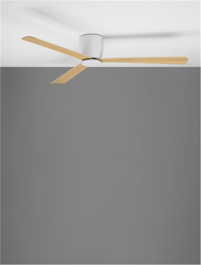 DELL plafoniera - 9952335 - Aluminium Wood & Matt White 3ABS Wood Blades [5]