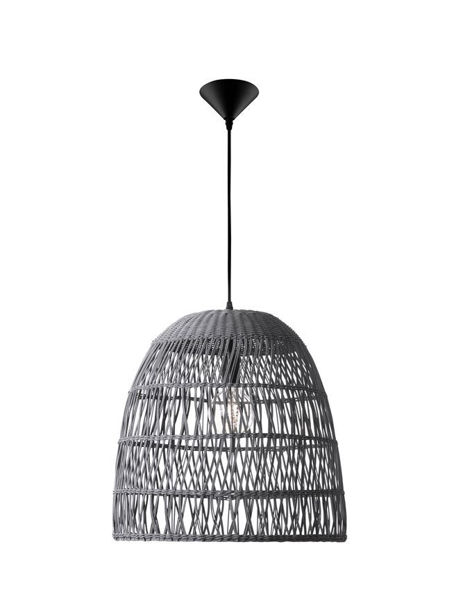 DESTIN suspensie SP1 - 9586671 - Gray Rattan Black Fabric Wire & Base [2]