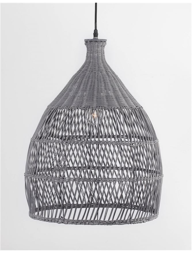 DESTIN suspensie SP1 - 9586702 - Gray Ratan Black Fabric Wire & Base [3]