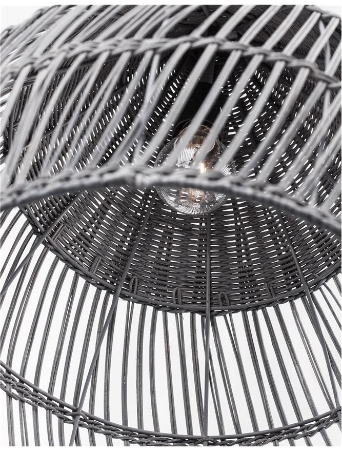 DESTIN suspensie SP1 - 9586702 - Gray Ratan Black Fabric Wire & Base [4]