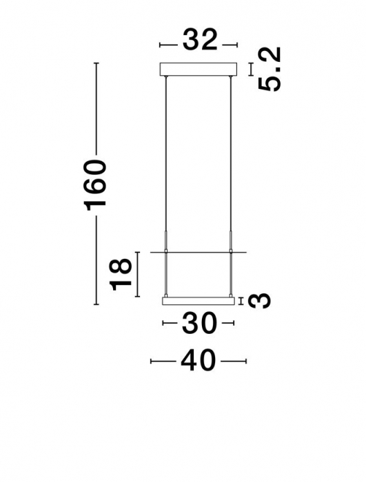 Suspensie moderna LED - Diona diam 40 cm - LED 29 Watt - 2700K [4]