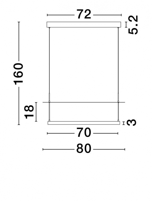 Suspensie moderna LED - Diona diam 80 cm - LED 55 Watt - 3000K [6]
