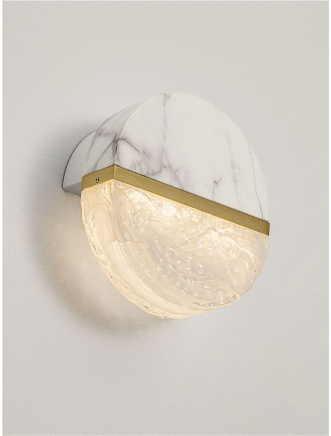 DORIN AP White Marble, Brass Gold Metal [8]