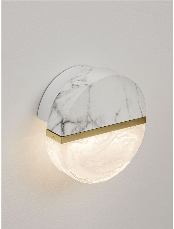 DORIN AP White Marble, Brass Gold Metal [5]