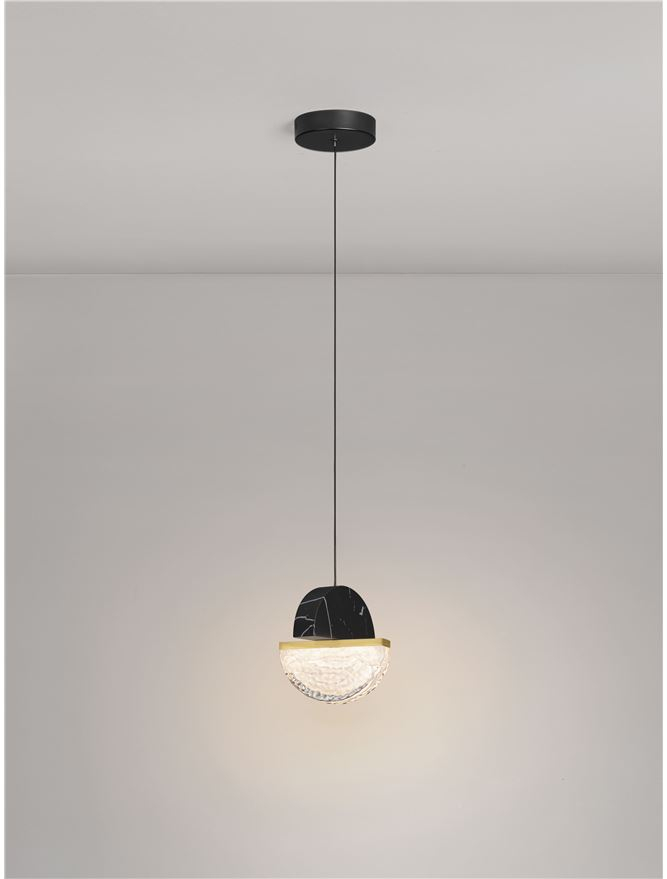 DORIN SP1 Black Marble, Brass Gold Metal [4]