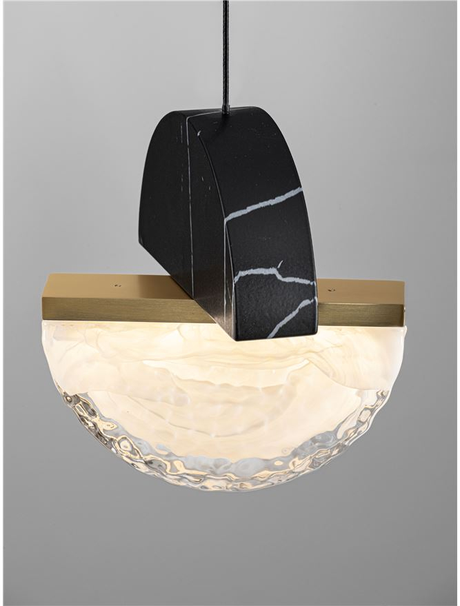 DORIN SP1 Black Marble, Brass Gold Metal [6]