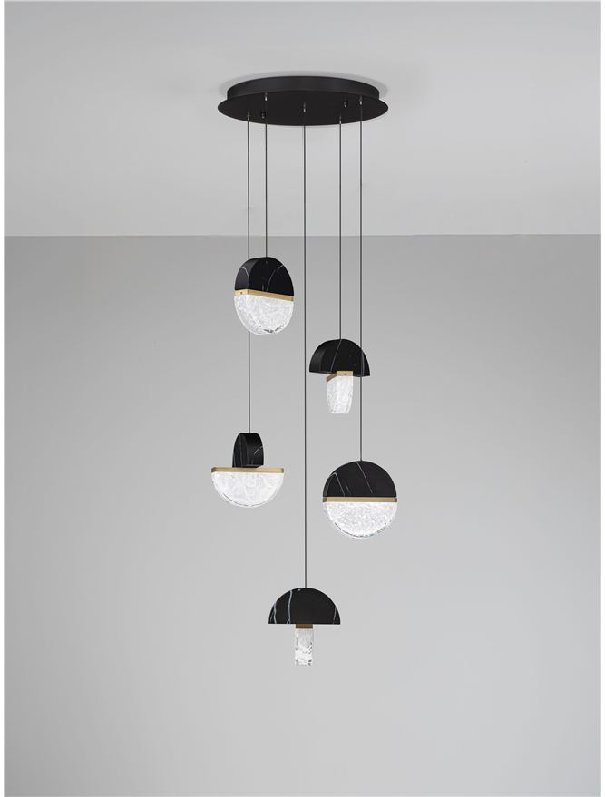 DORIN SP3 Black Marble, Brass Gold Metal [3]