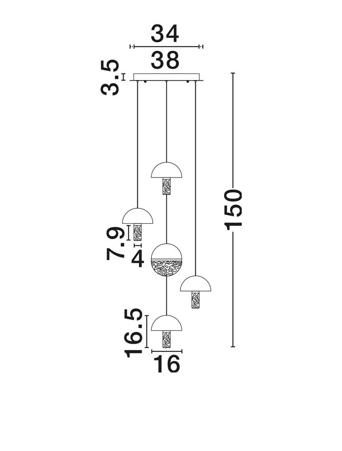 DORIN SP3 Black Marble, Brass Gold Metal [7]